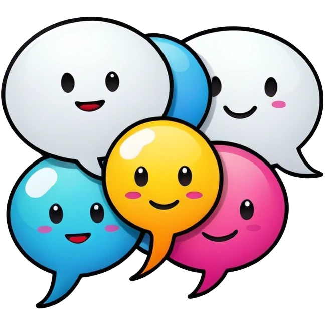 Comic drawing icon, colorful comic book style, bold lines, vibrant characters, speech bubbles with text, bright colors, minimalistic design, on a white background. emoji