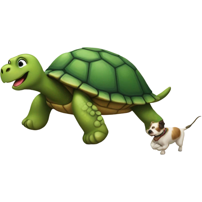 turtle walking a dog emoji
