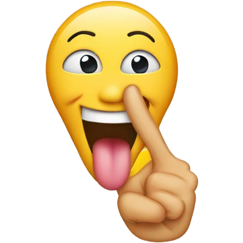 Face with tong out and a peace sign  emoji