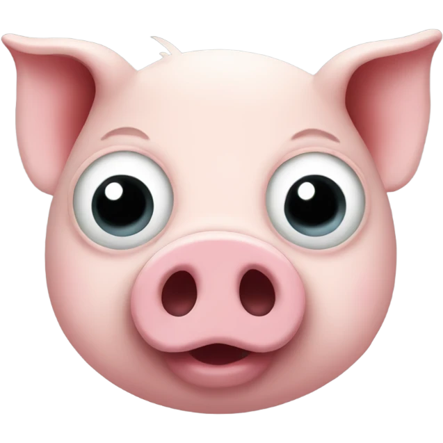 Piggy with 1 eye emoji