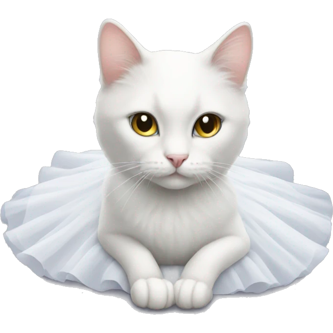 White cat ballet  emoji