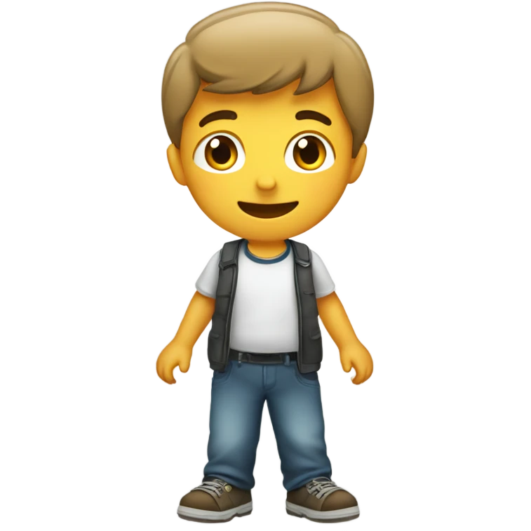 niño saludando emoji