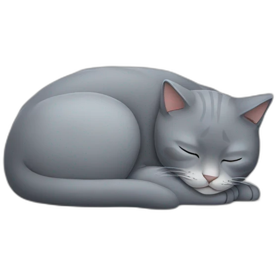 grey cat sleeping emoji