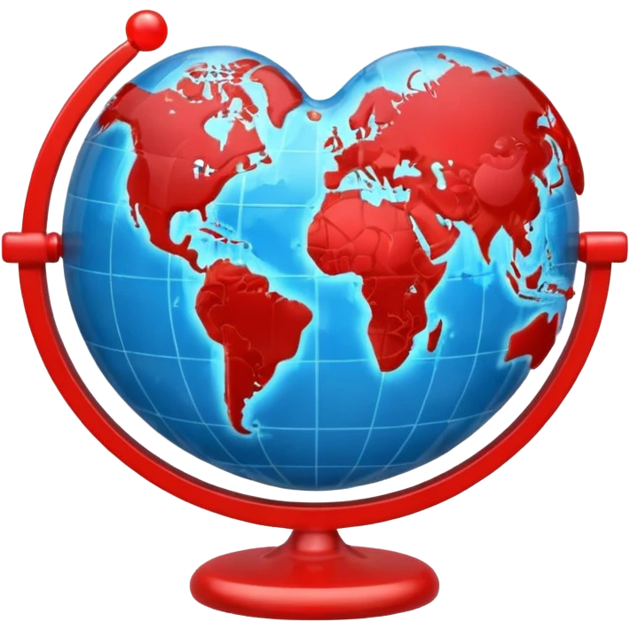 heart with a globe emoji