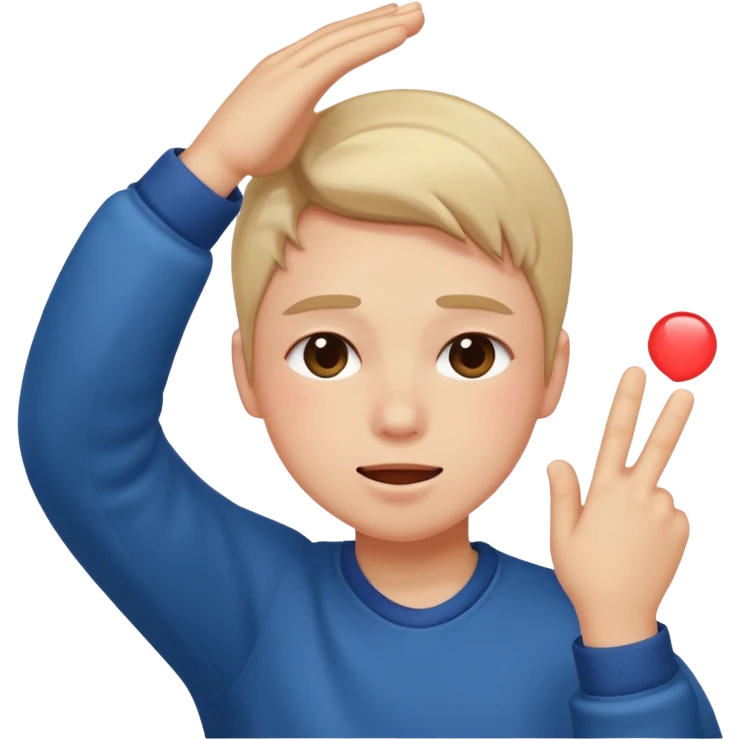 Blushing face dabbing  emoji