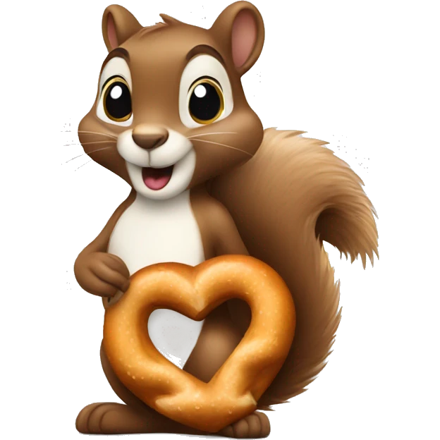 squirrel with pretzel emoji