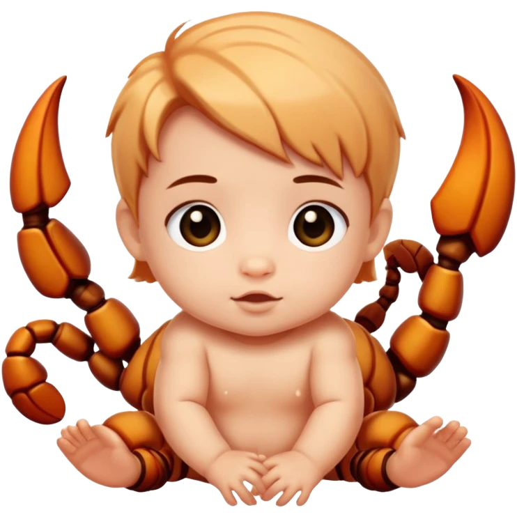 Cute baby Scorpio  emoji