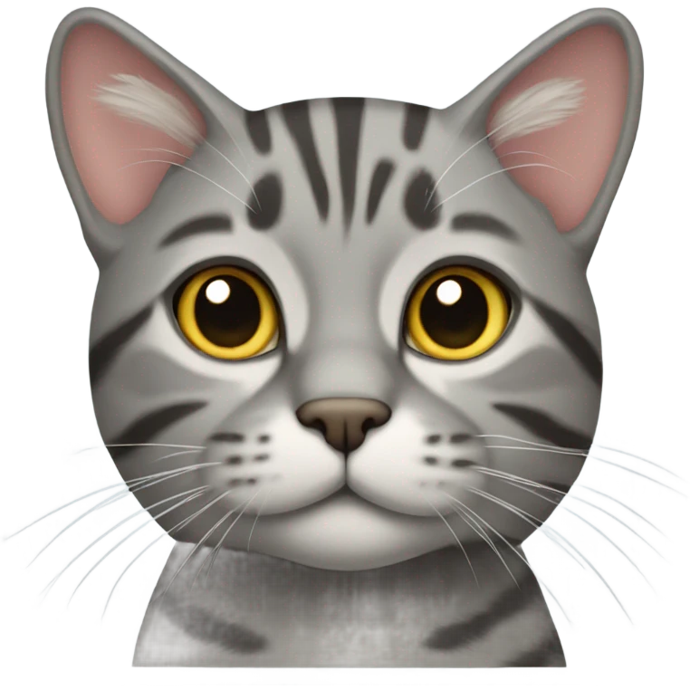 Grey tabby cat  emoji