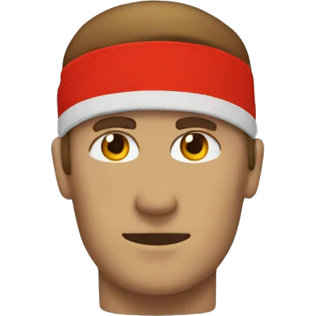 red sport sweatband emoji