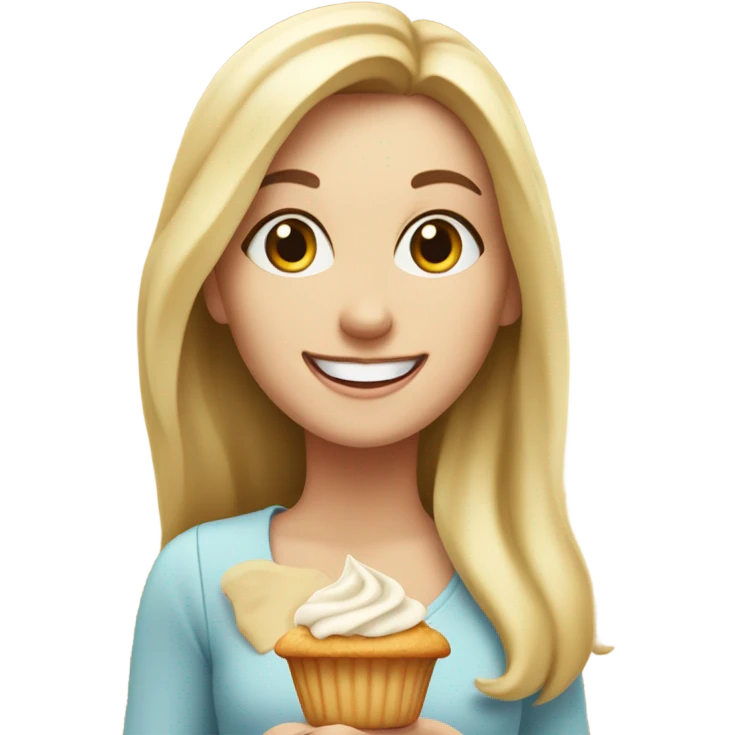 blonde white girl bakery vanilla muffin  emoji
