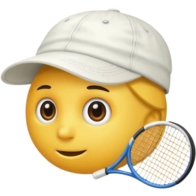 just tennis hat emoji