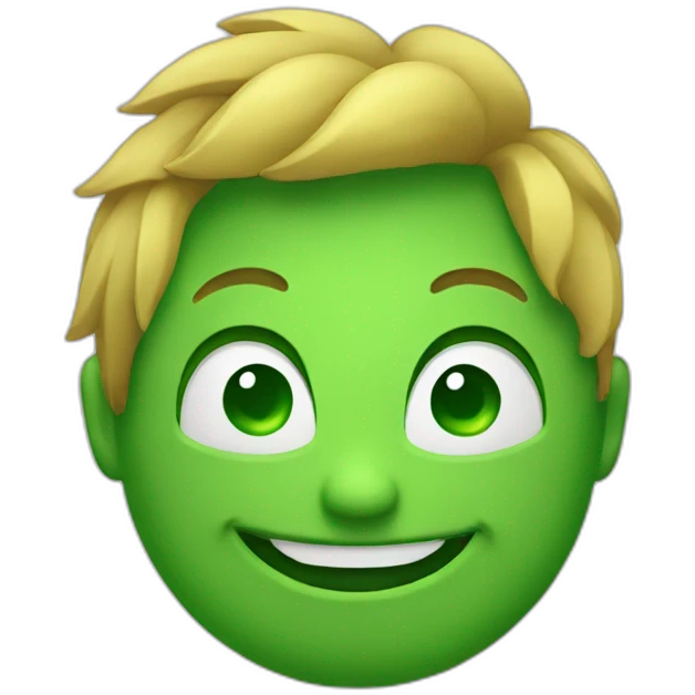 green smiled emojy emoji