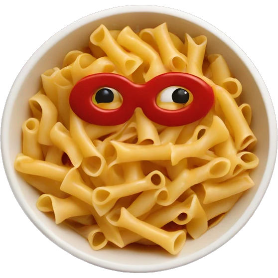 bowtie pasta with red sauce in a bowl  emoji