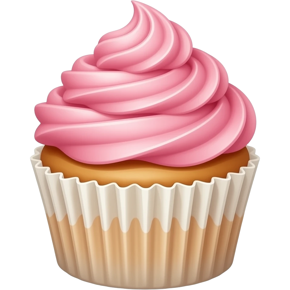 Cupcake with pink icing emoji