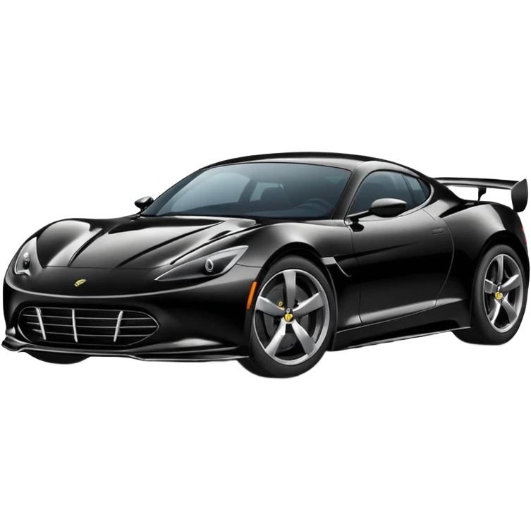 black sports car with big spoiler  emoji
