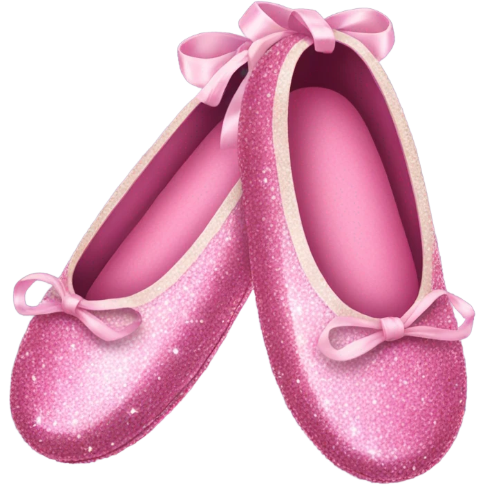 Pink glittery ballet shoes  emoji