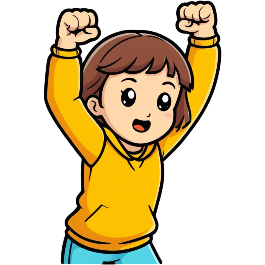 a girl doing a dab emoji
