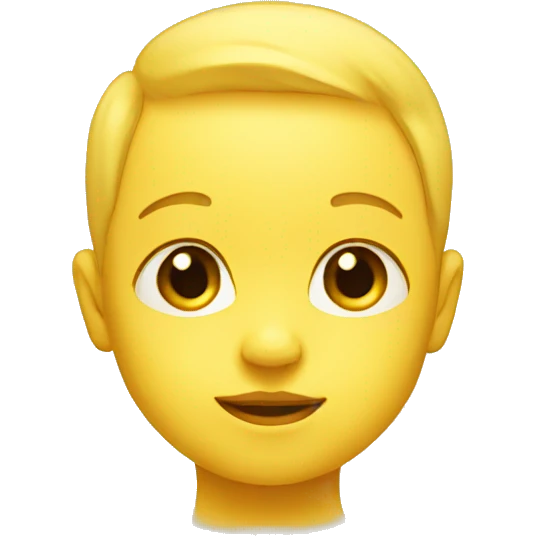 Yellow baby face emoji