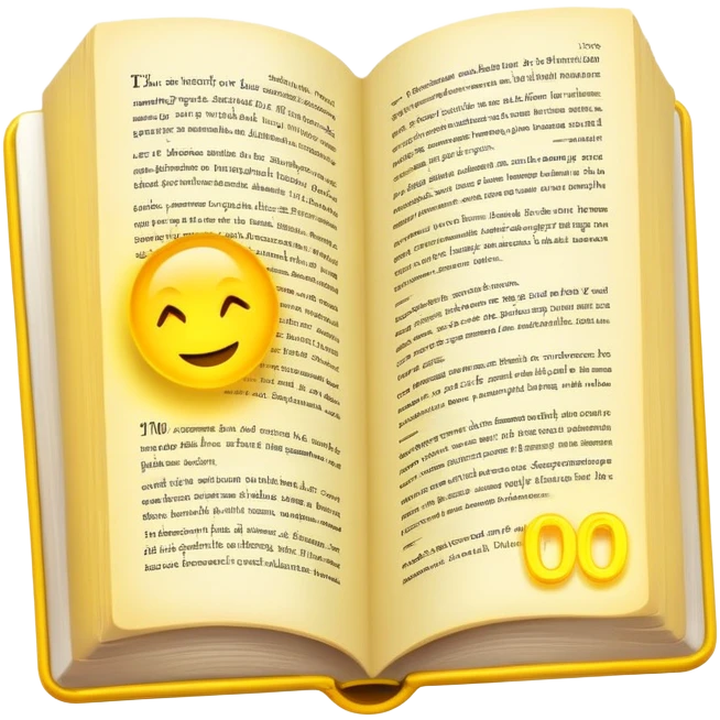 Literary, a text of  "100%" in glowing yellow emoji