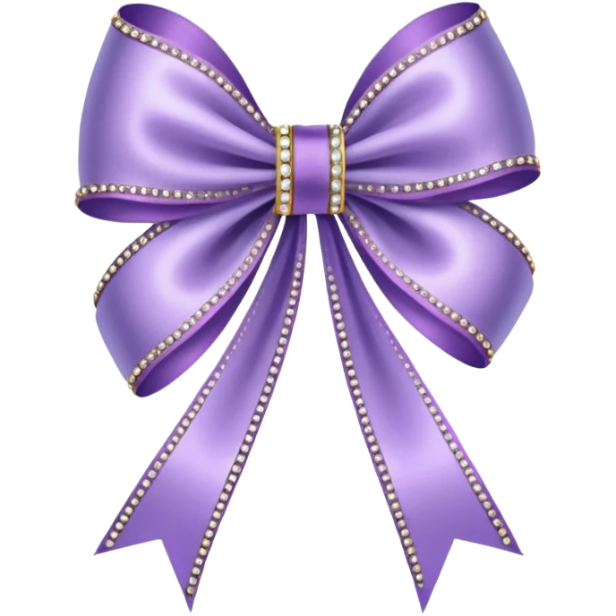 light violet ribbon with jewelry emoji