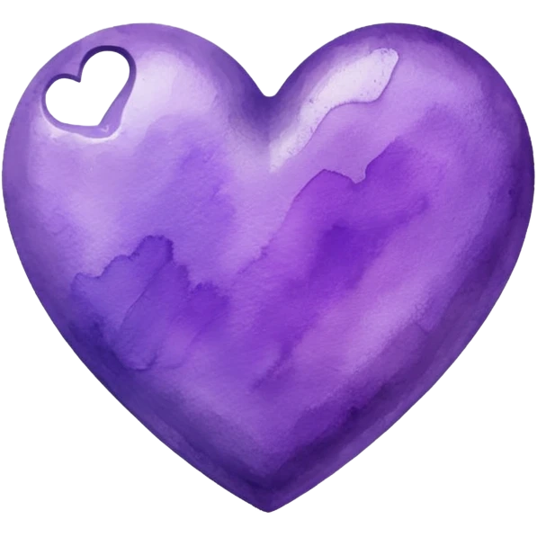 purple heart with a watercolor effect emoji