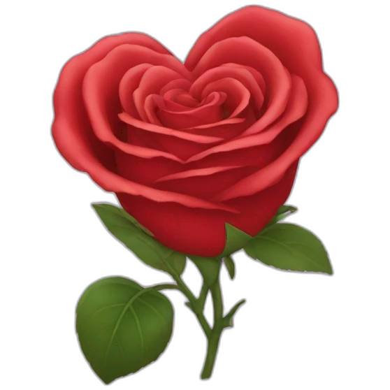 Heart rose emoji