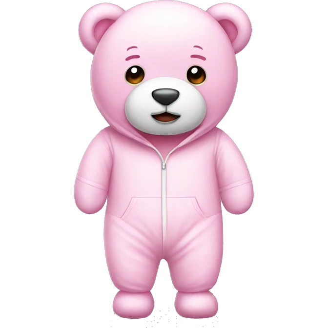 Pink Teddy with white onesie  emoji