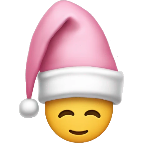 light pink santa hat emoji