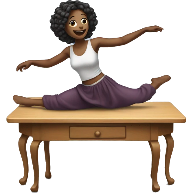 woman dancing on a table emoji