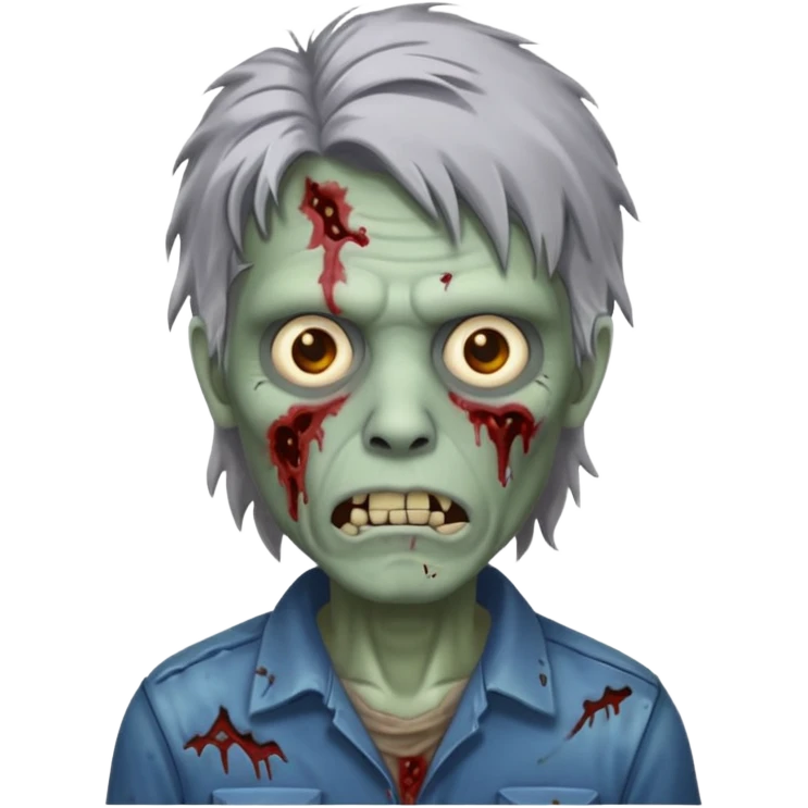 Zombie mullet emoji