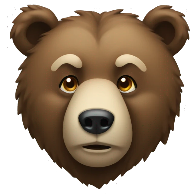 Bear thinking emoji