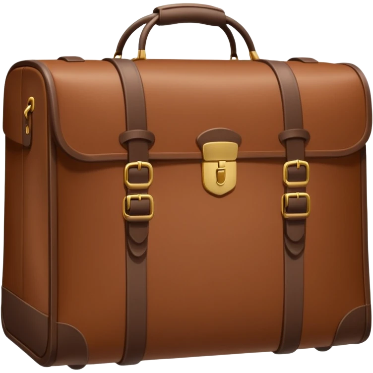 1 travel bag inside a tidy hotel room emoji