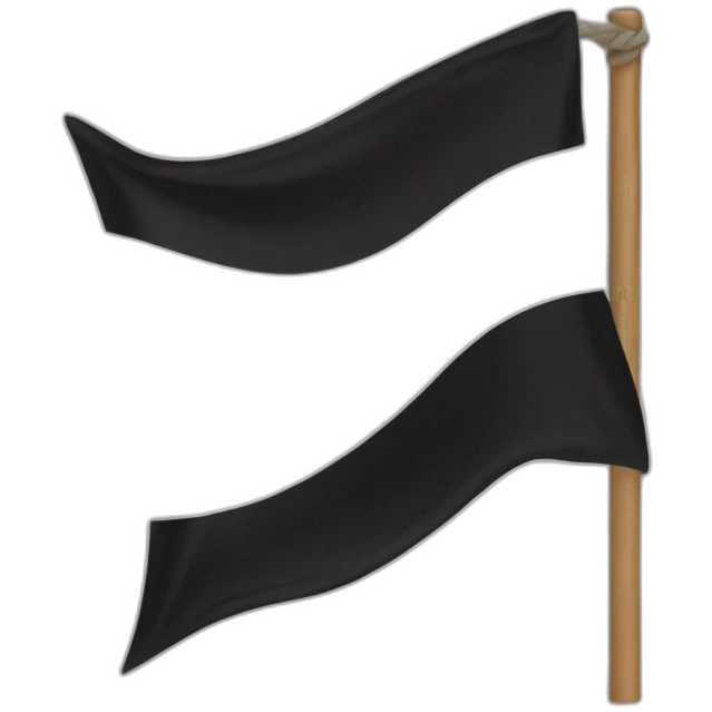 White flag with black head and white bandana emoji