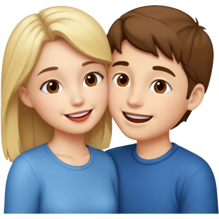 Girl and boy kissing  emoji