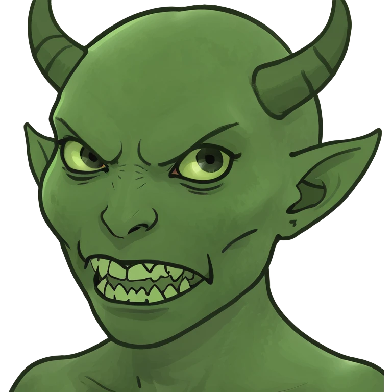 Boobies on a female demon emoji