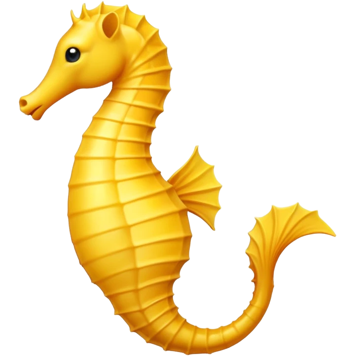 Left Facing Yellow Seahorse  emoji