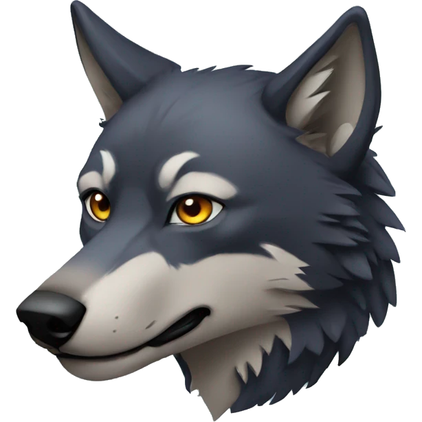 wolf with raven on head emoji