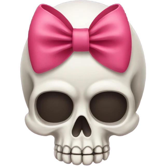 Skull with bow emoji
