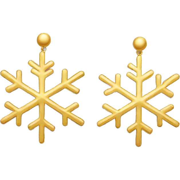 gold snowflake earrings emoji