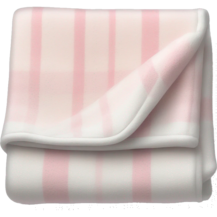 Plad white and light pink blanket folded  emoji