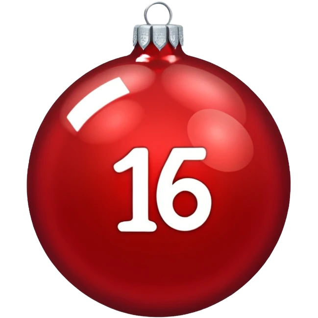 the numbers "1637" as a christmas ornament emoji