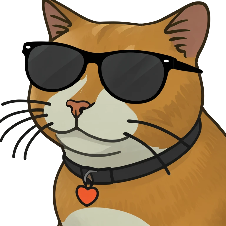 Cat with sunglasses emoji