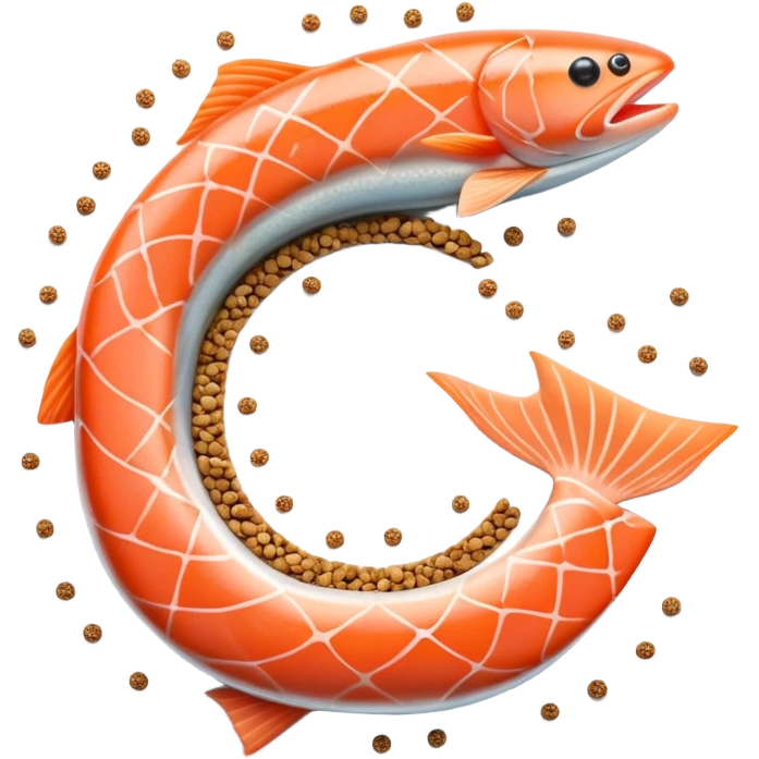 Floating arrangement of omega-3 rich foods: fresh salmon fillets, walnuts, flaxseeds, chia seeds and omega-3 capsules, all emitting a soft golden glow. The foods orbit around a central shimmering omega symbol, with gentle flowing energy connecting them. emoji