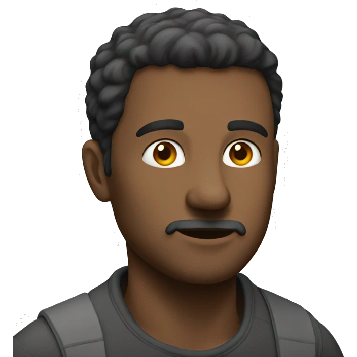 casual portrait of a man looking to the left emoji