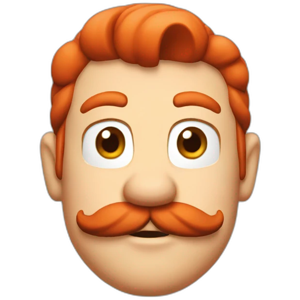 Mario bros emoji red head emoji