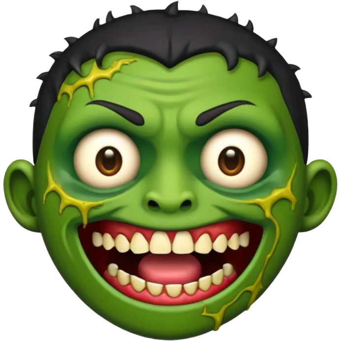 Emoji de zombie com piercing na sobrancelha  emoji