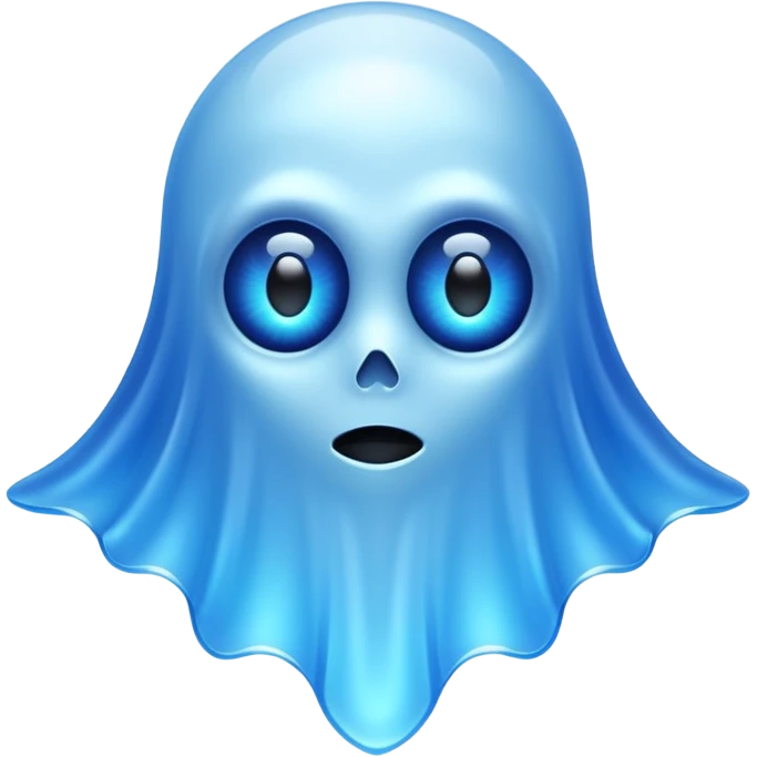 Glitter Blue Ghost emoji