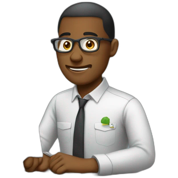 hardwork on computer emoji