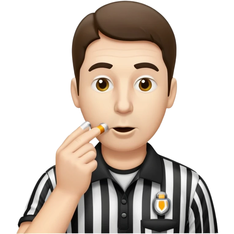 referee blowing whistle emoji