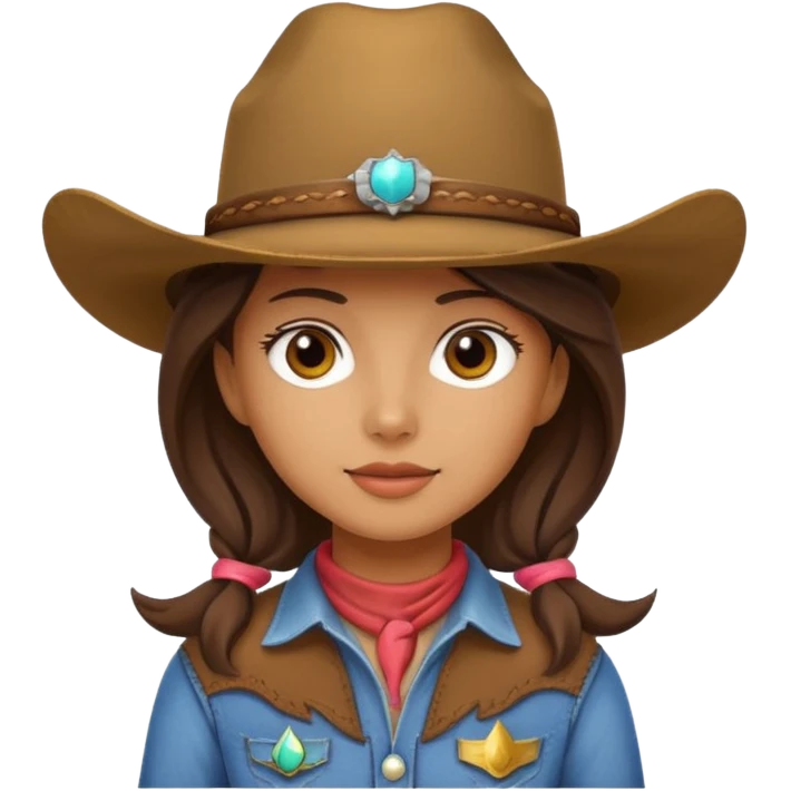 girl cowboy no hat emoji